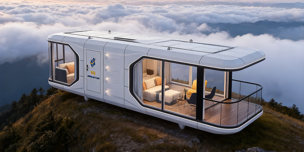 Camping auf dem Berggipfel
